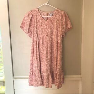 Girls Nordstrom Dress 14 Pink Floral Sundress